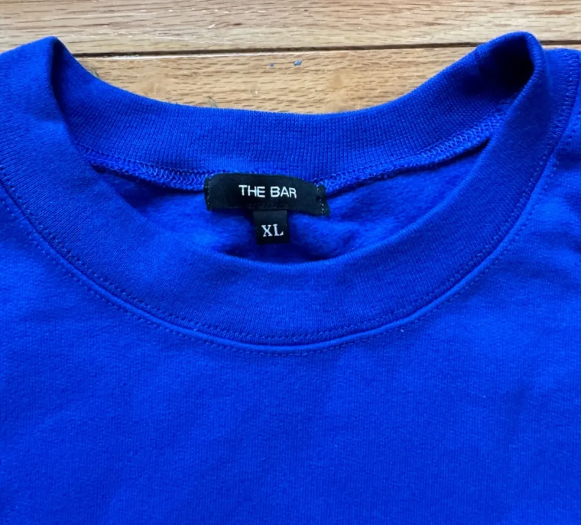 The Bar Varsity Sweatshirt Crewneck In cobalt Blue Size XL - Image 16