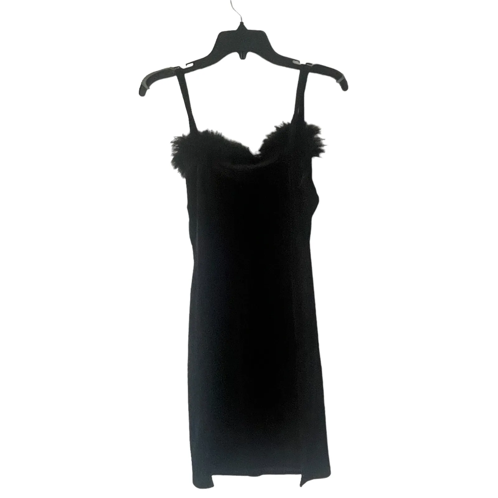 Sans Souci USA Vintage 90s Women's Size Small Witchy‎ Black Velvet Dress - Image 4