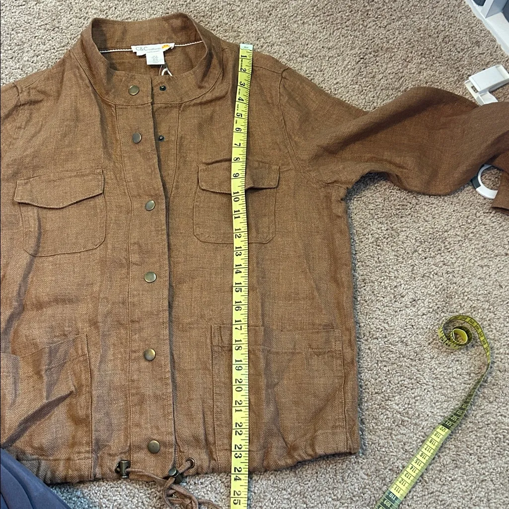 C&C California Tan Utility Jacket Size Medium - Image 6