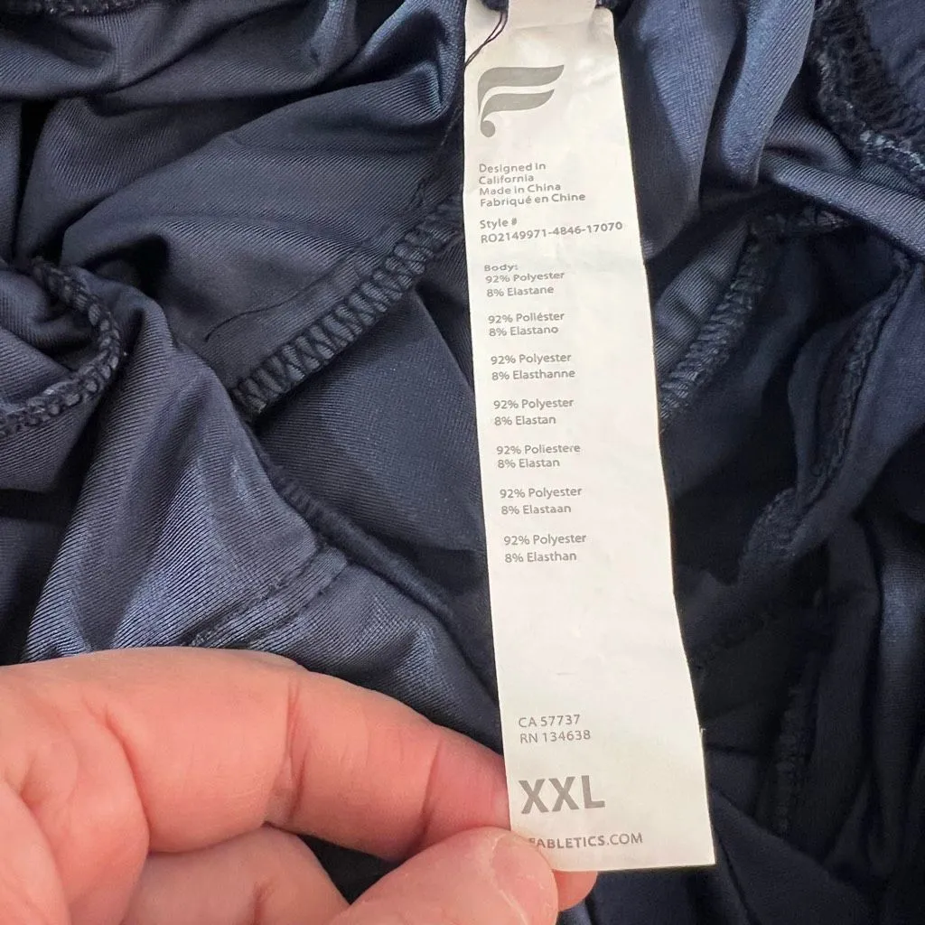 Fabletics blue velvet straight leg jumpsuit size xxl - Image 14