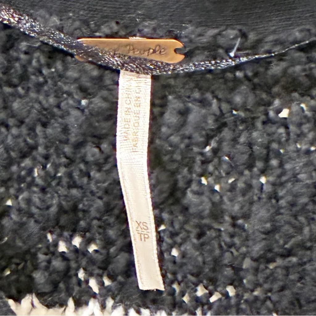 Free People Women's White Songbird Rugby Stripe Bouclé Sweater Striped Size XS - Image 4