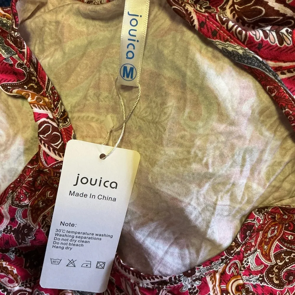 Paisley Knit Mid Length Sundress Red Size M - Image 2