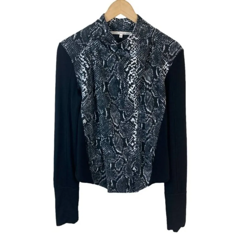 Rachel Rachel Roy Jacket M Black White Snake Print Soft Stretch Knit Womens‎ Size M - Image 2