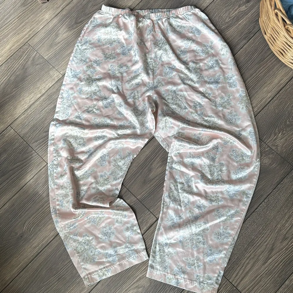 Vintage Amanda Stewart romantic floral pajama set size large baby pink - Image 7