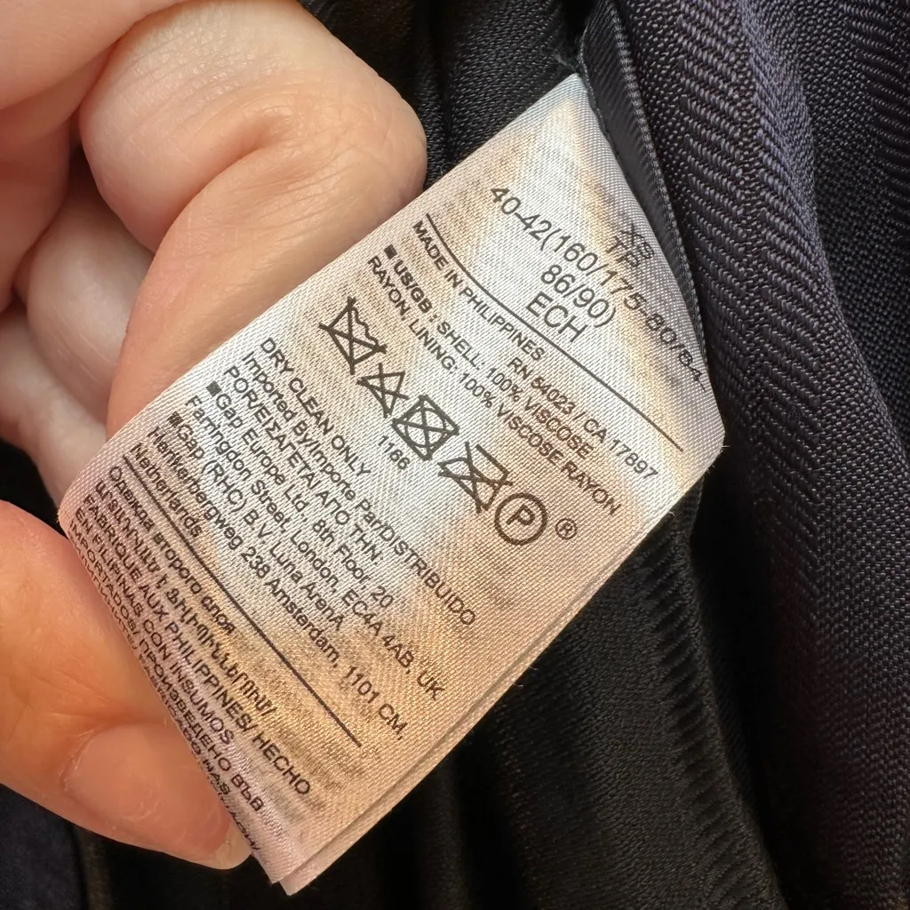 Banana Republic Navy & Gold Striped SPENCER SUIT JACKET Blazer Size XS NWT $230 - Image 13