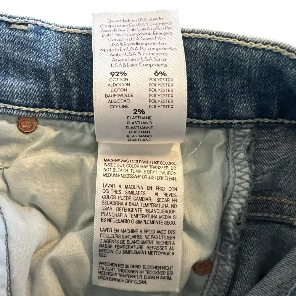 MOTHER The Stunner Ankle Fray Size 24 Hit The Jackpot Light Wash Blue Distressed - Image 11