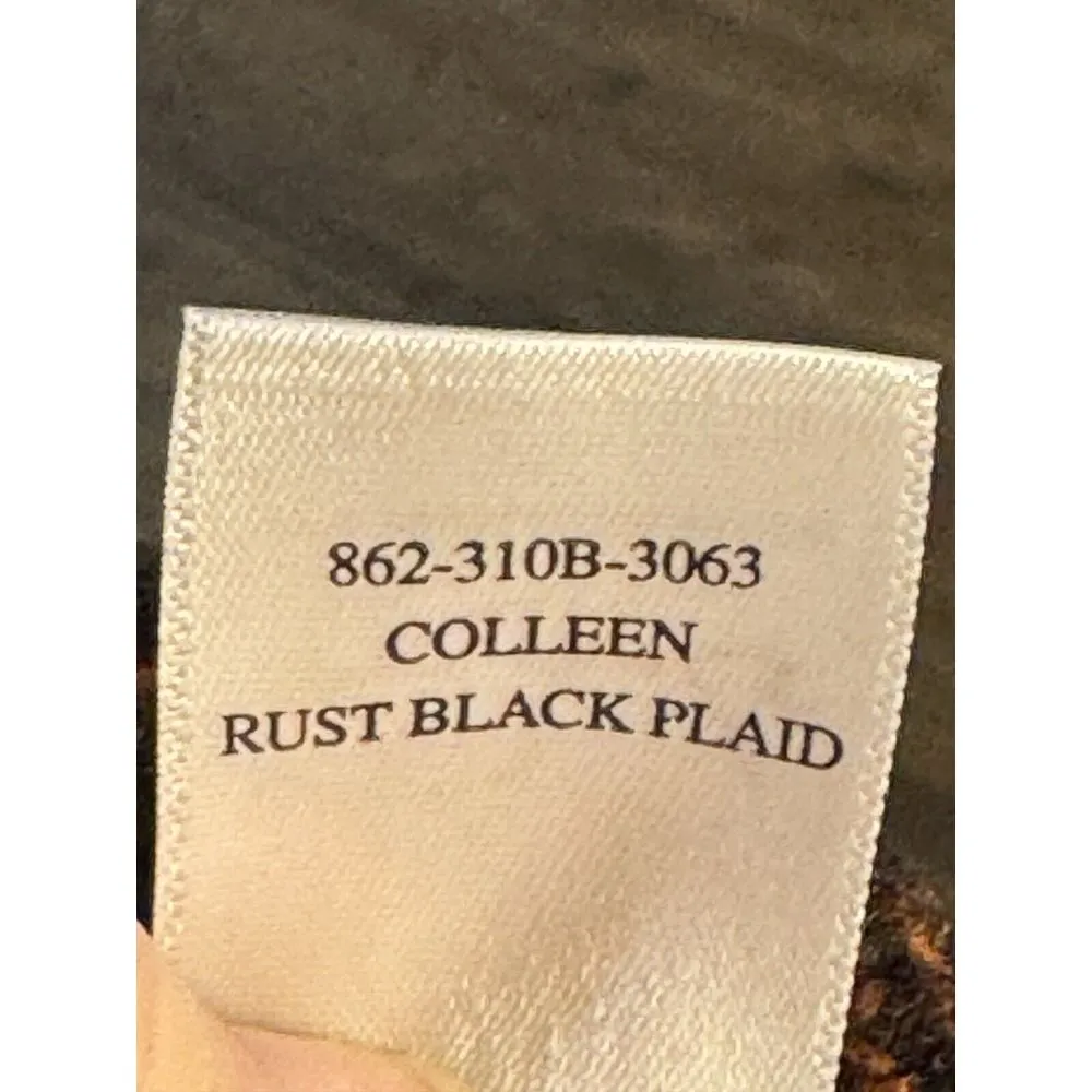 Rails Rust/Black Plaid Colleen Pullover Sweater Size‎ Medium Wool Blend Jacquard - Image 7