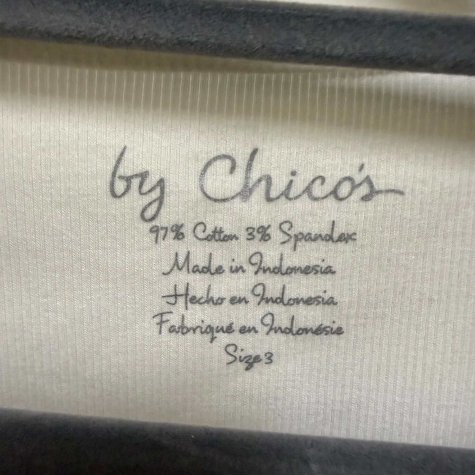 Chico's Brynn Bejeweled Optic White Knit Ribbed Tank NEW 3 XL 16 - Image 6