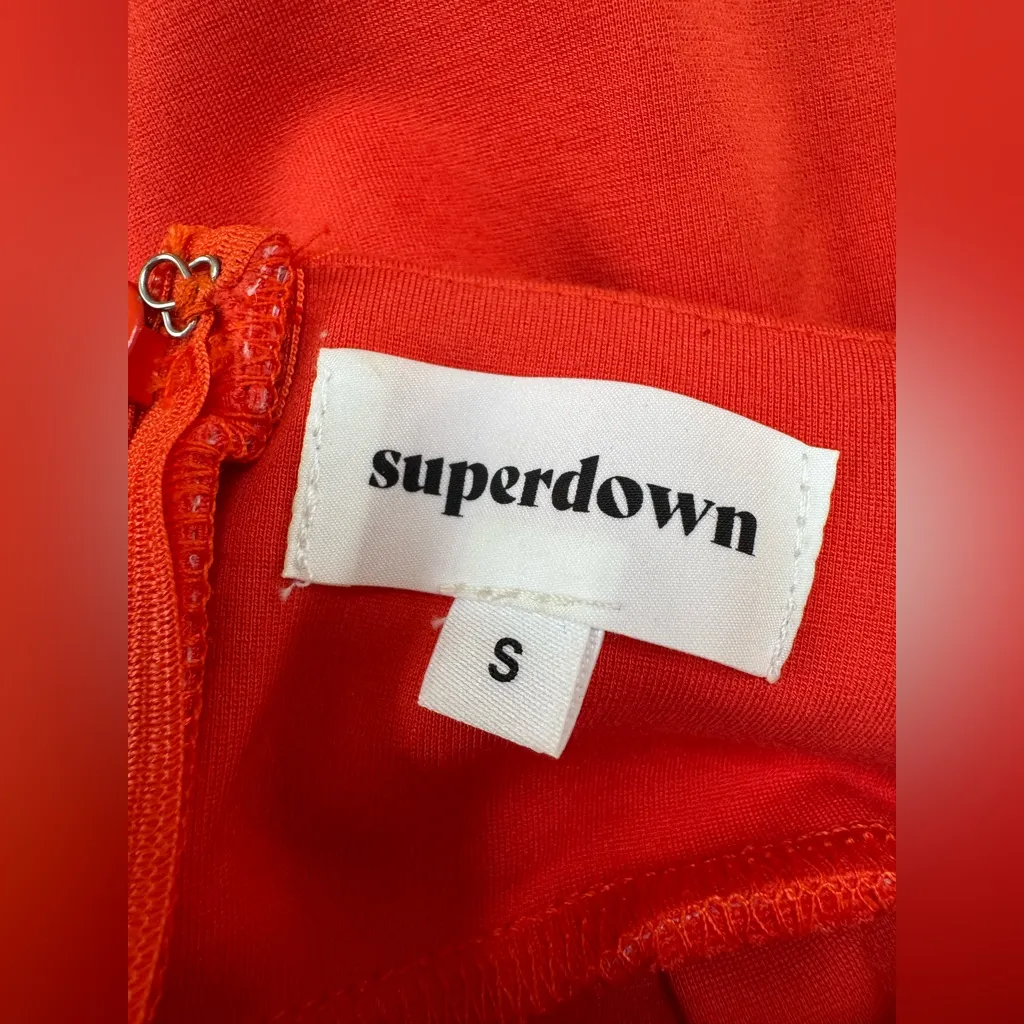 Revolve Superdown Trista Cut out Mini Dress in Poppy Orange Red size Small - Image 7