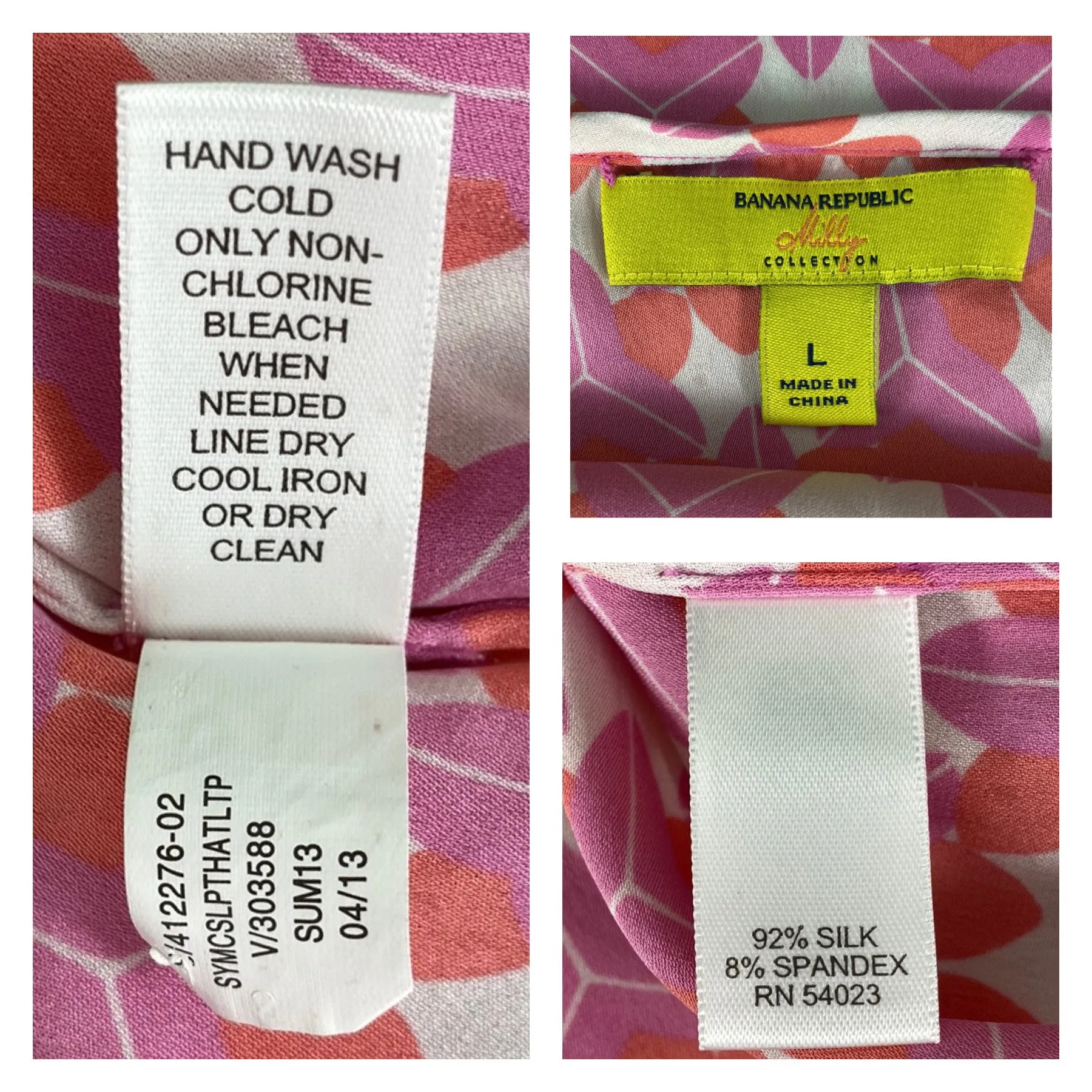 Milly Silk Blend Abstract Print Strappy Tank Top - Image 14