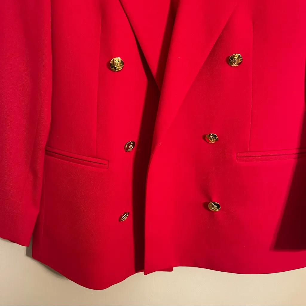 Austin Reed Vintage Vibrant Red Jacket Size 10 - Image 2