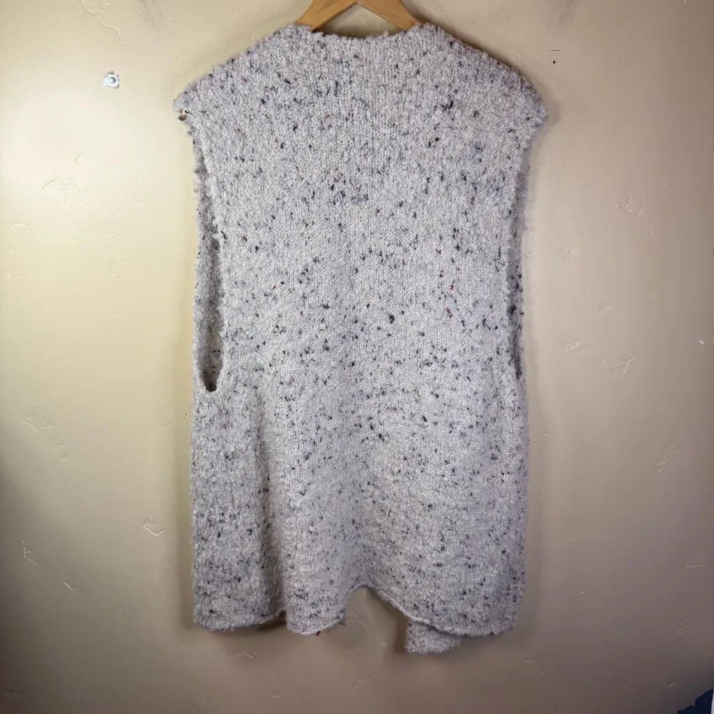 Sundance Vest Womens Large Cream Coastal Secrets Open Alpaca Boho Speckled Boho - Image 5
