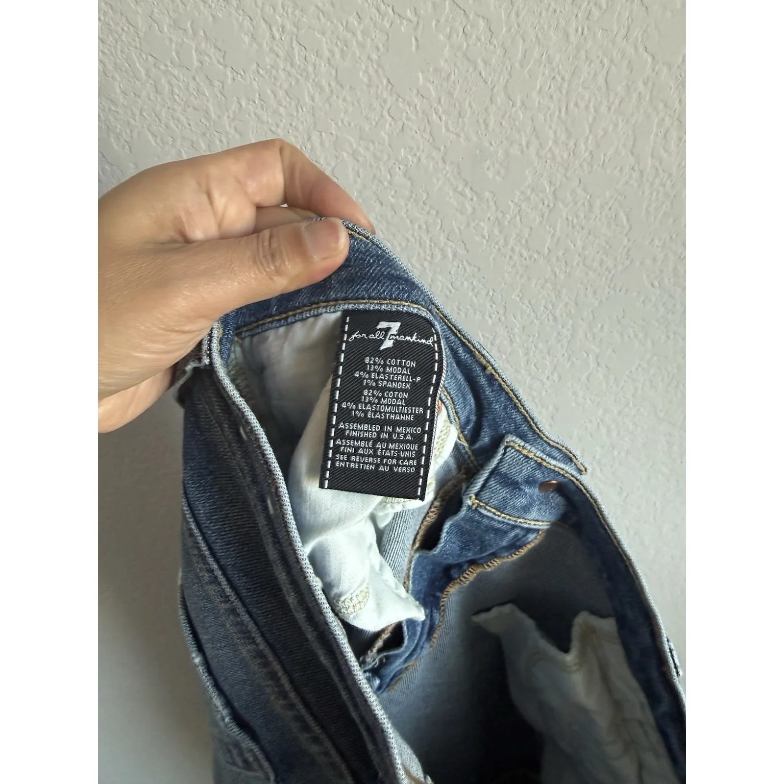 7 For All Mankind Womens Jeans Luxe Vintage The Ankle Skinny Neon Piping Size 31 - Image 4