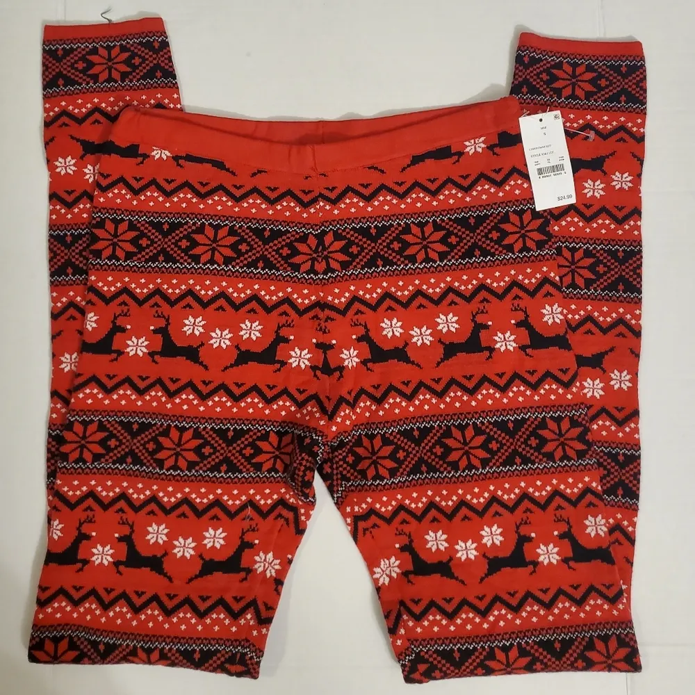 NWT! 33 Degrees Christmas Red Striped Tights S - Image 9