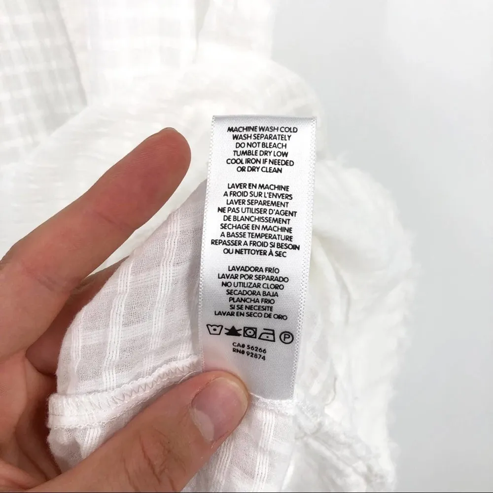 SPLENDID Draftsman Check Woven Shirt Dress White S - Image 9