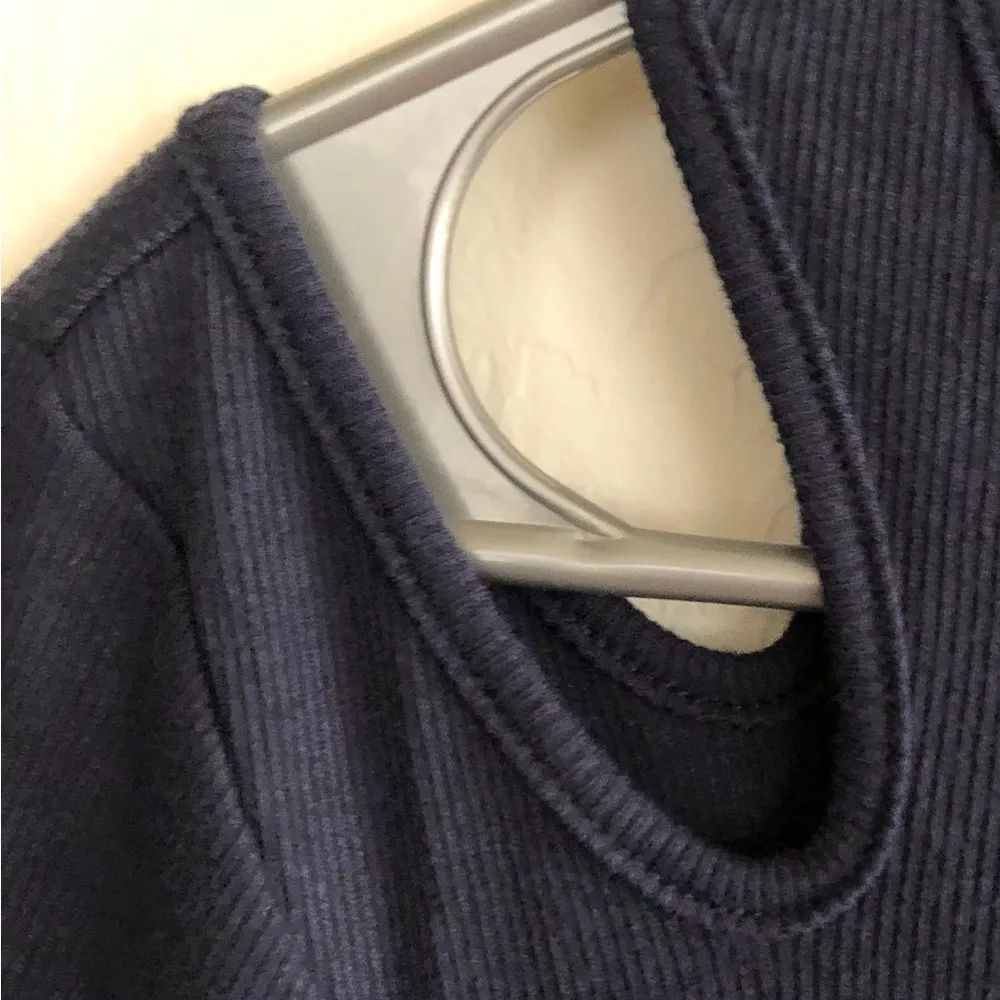 TERRA & SKY Womens Size 0X 14W Cold Shoulder Navy Blue T-Shirt New - Image 8