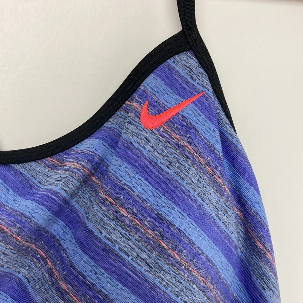 Nike|Striped Stretchy Workout Tank sz 14 - Image 2