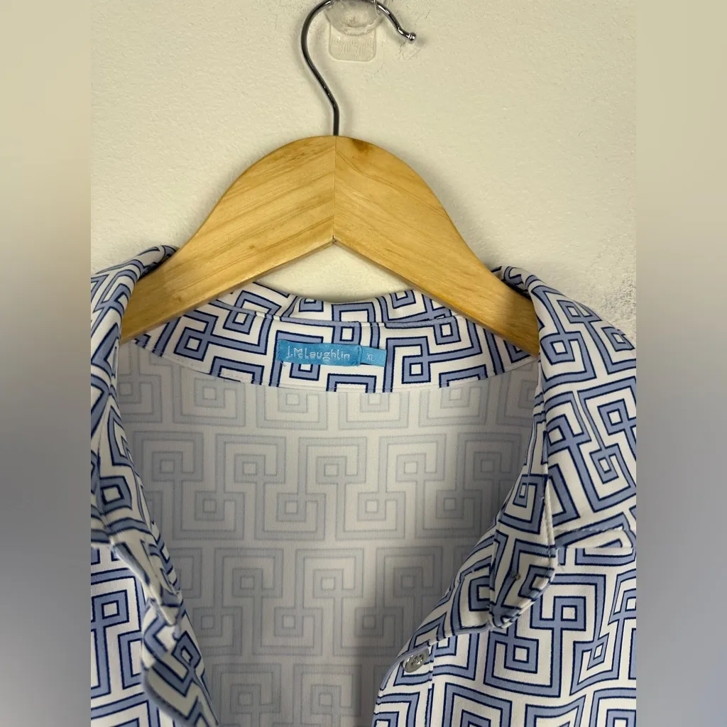 J.McLaughlin Dolly Sleeveless Collared Catalina Cloth Shirt Dress Women’s Sz XL - Image 6