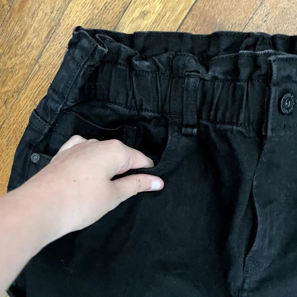 DNMX black denim jeans elastic waistband comfortable pockets y2k classic style Size 32 - Image 2