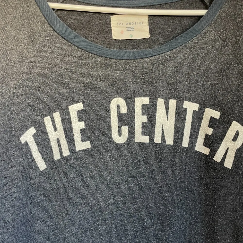 Sol Angeles The Center navy crewneck sweatshirt boat neck pullover vintage wash - Image 3