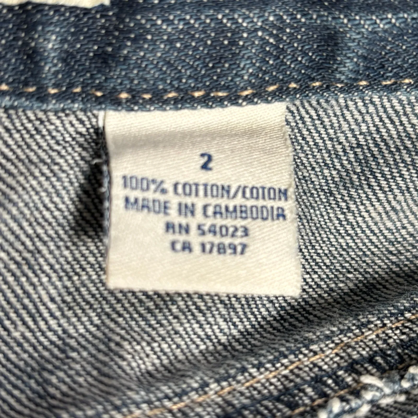 Vintage Y2K Old Navy Ultra Low Rise Denim Mini Skirt Medium Wash Jean Size 2 Blue - Image 10