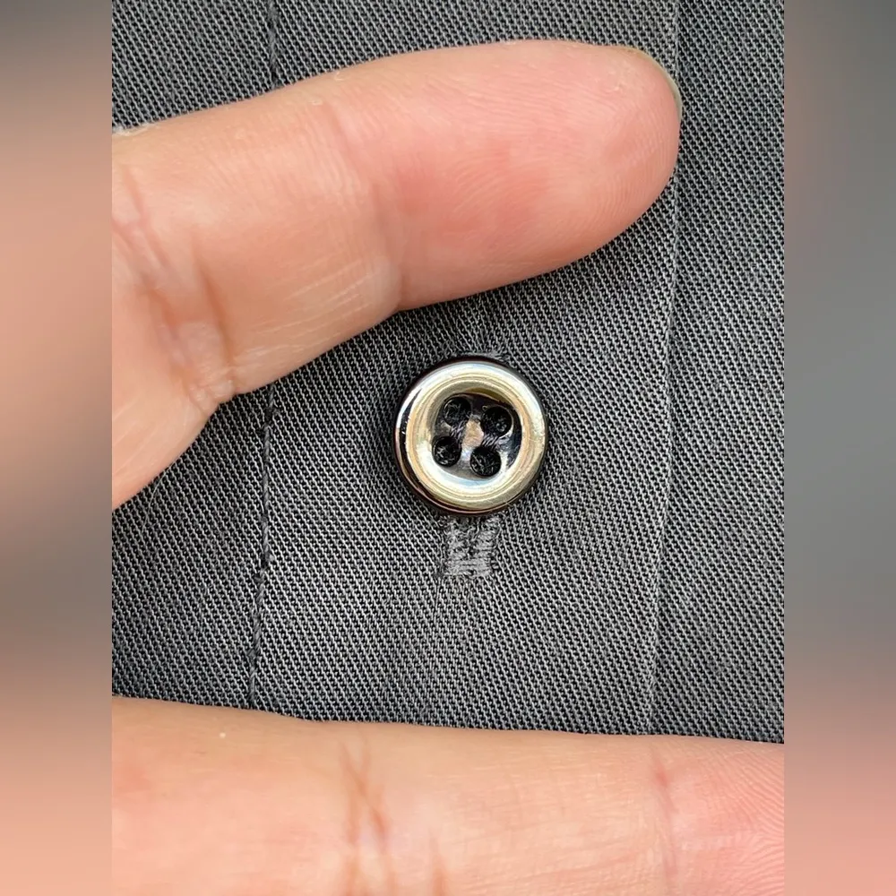 Suzy D London size small tencel jumpsuit made in Italy pewter/gray Gray - Image 9