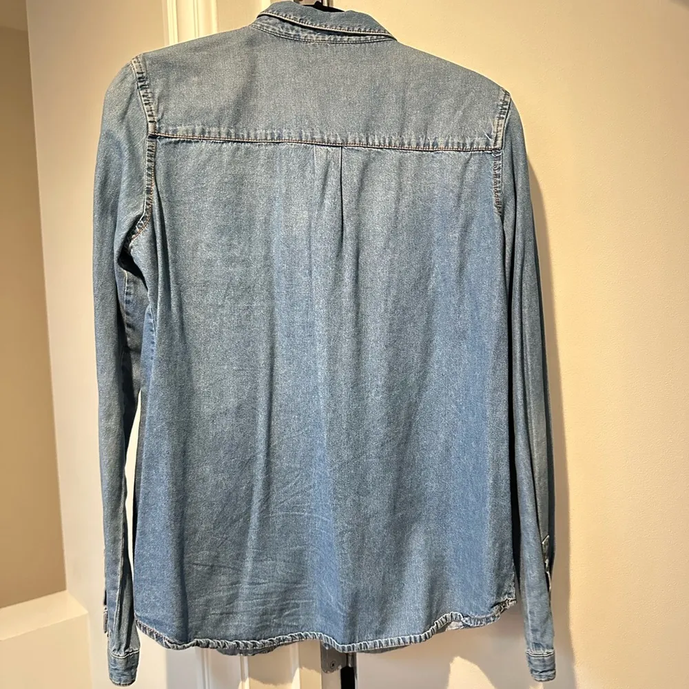 TRF Denim Button Down Shirt Size M - Image 7