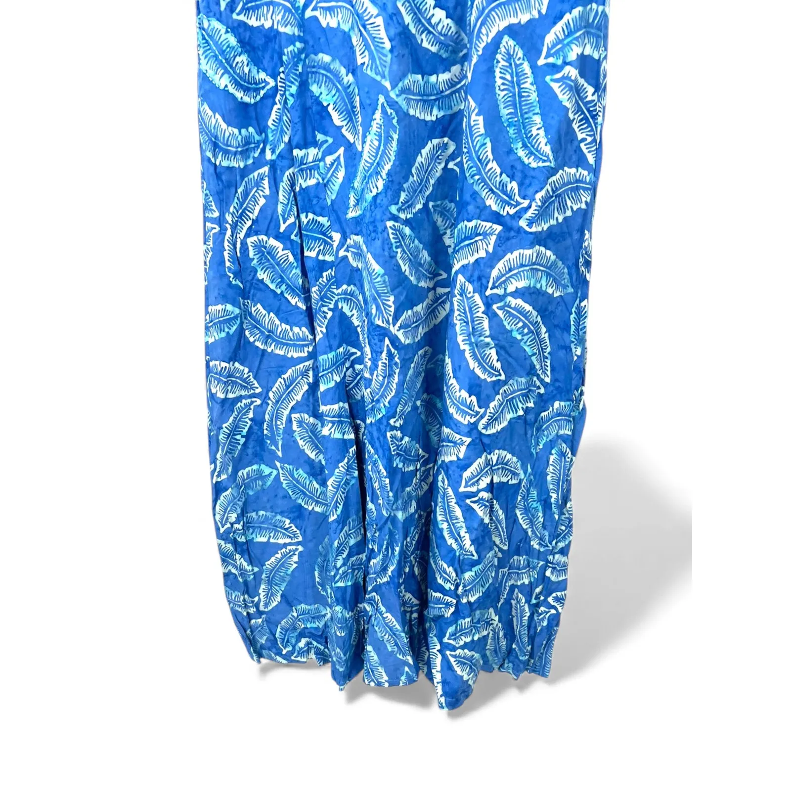 NWT BALI BATIKS XS Dress Sundress Tank Sleeveless Hand Painted Resort Wear Beads Blue - Image 13