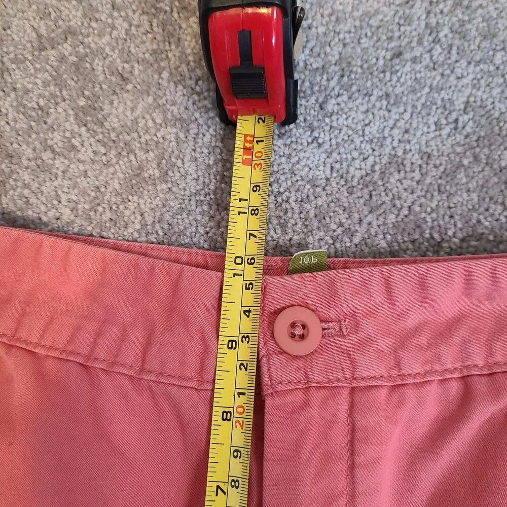 Garnet Hill Womens Pants Coral Size 10 Petite Chino Mid Rise Straight 100%Cotton - Image 12