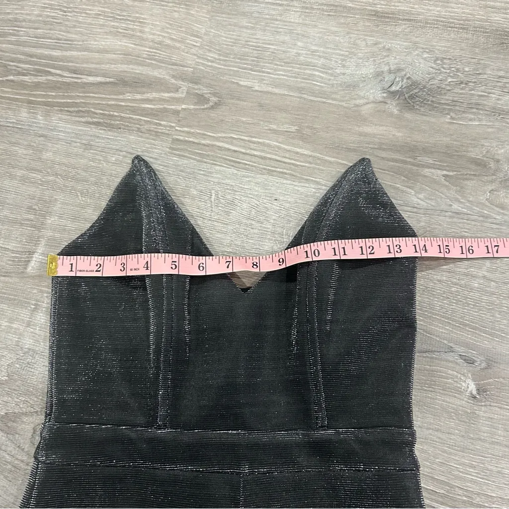 NEW NBD x Revolve Gettin Down With It Silver Jumpsuit - Image 6