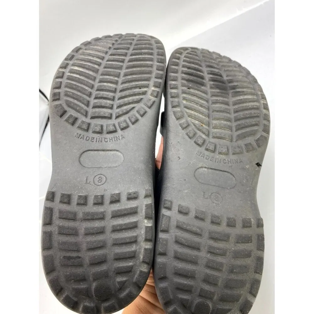 Crocs Swiftwater Slide Sandals Womens US 8 Black Rubber Lightweight Slip On Flat - Image 5