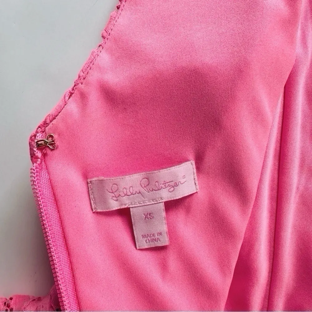 NEW Lilly Pulitzer Tilly Pink Knit Asymmetrical Dress - Image 9