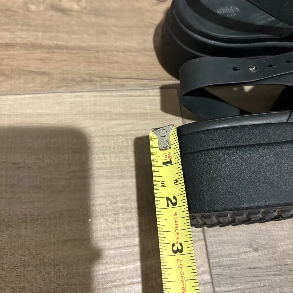 Crocs Literide Brooklyn Low Wedge Sandals black size women’s 11 - Image 9