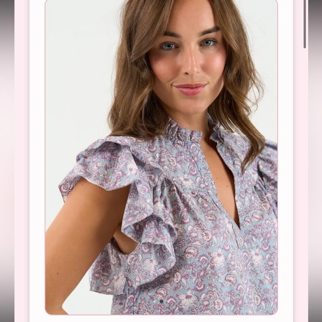 SUNDAYS opal shirt indigo‎ rose small - Image 2