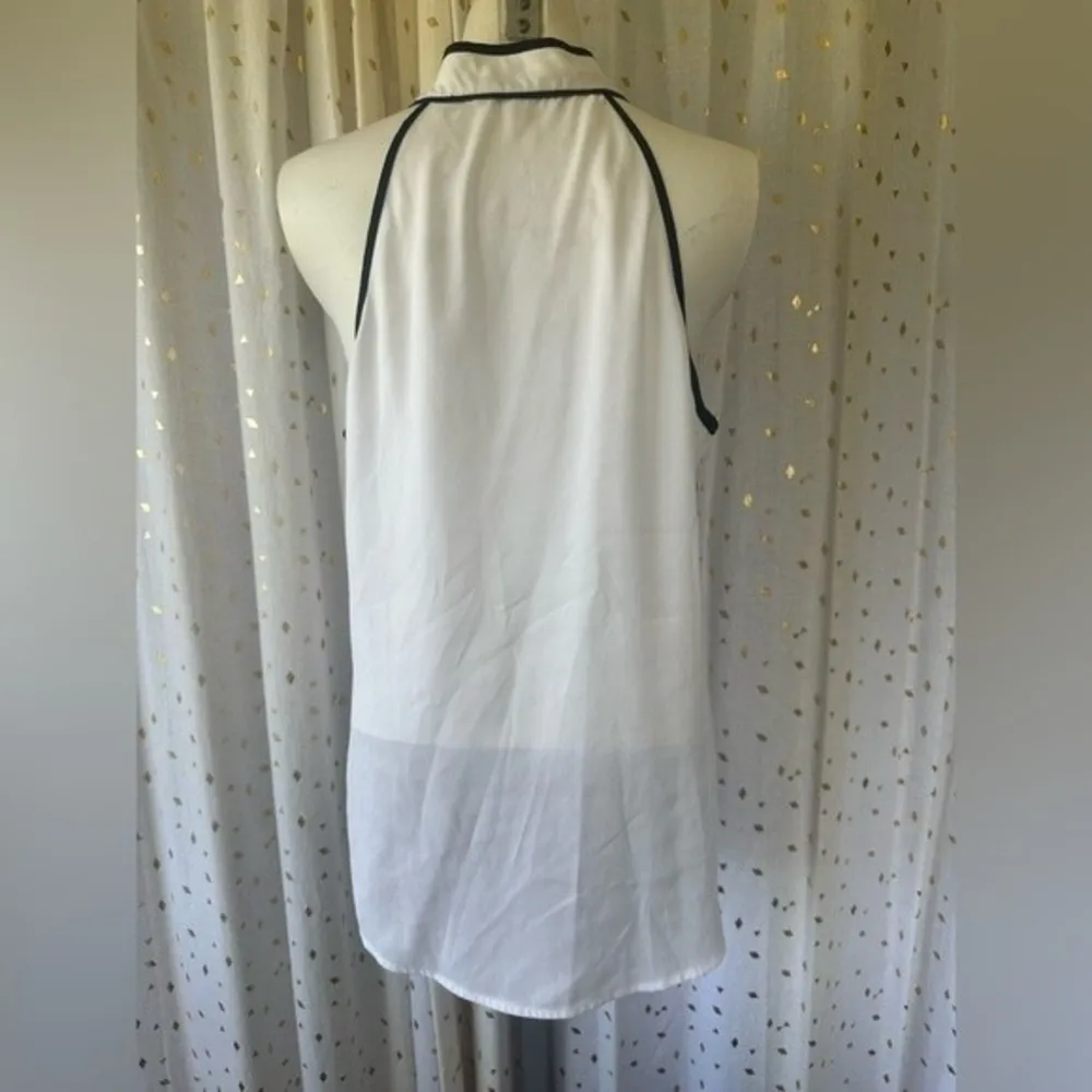 Calvin Klein Women's Bare Shoulder Blouse Top With High Neck Side Tie Style M - Image 3