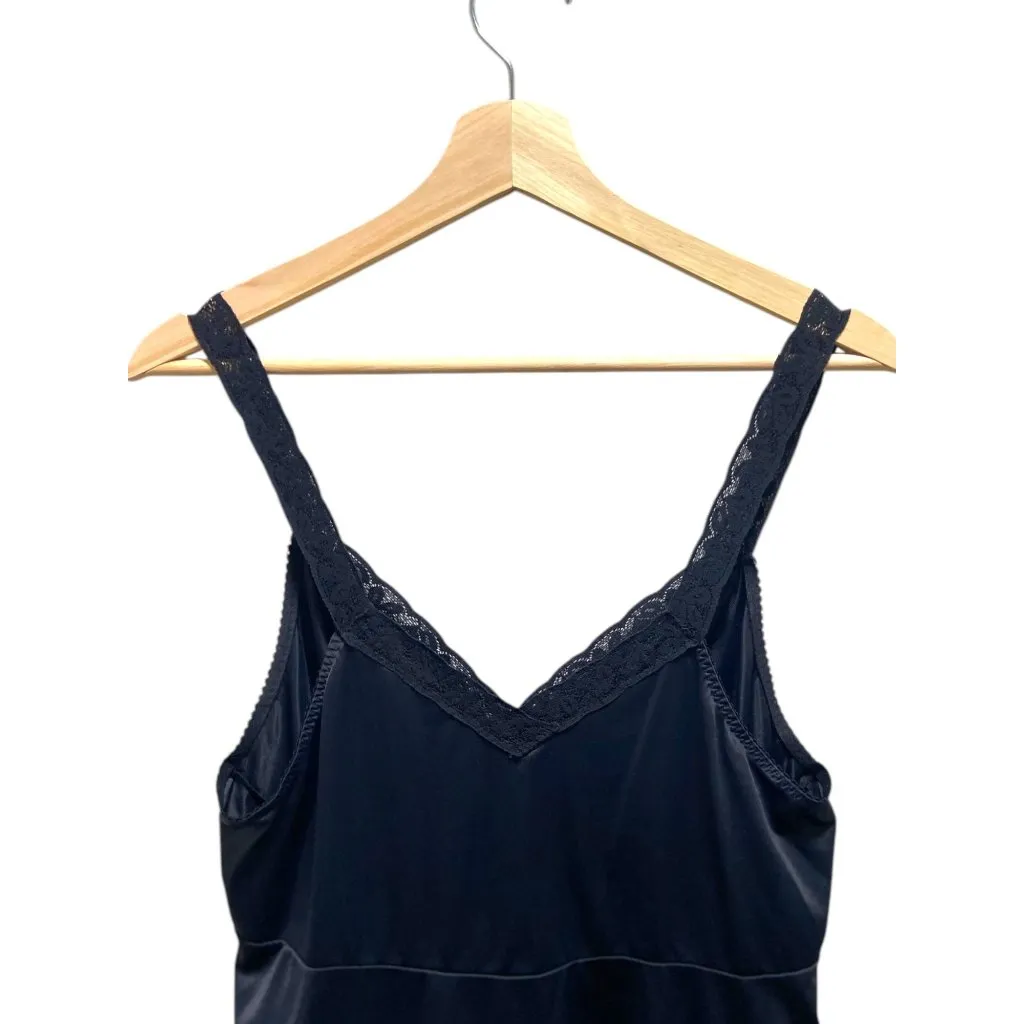 Shadowline Slip Dress Black Size 40(L)Vintage Size L - Image 9