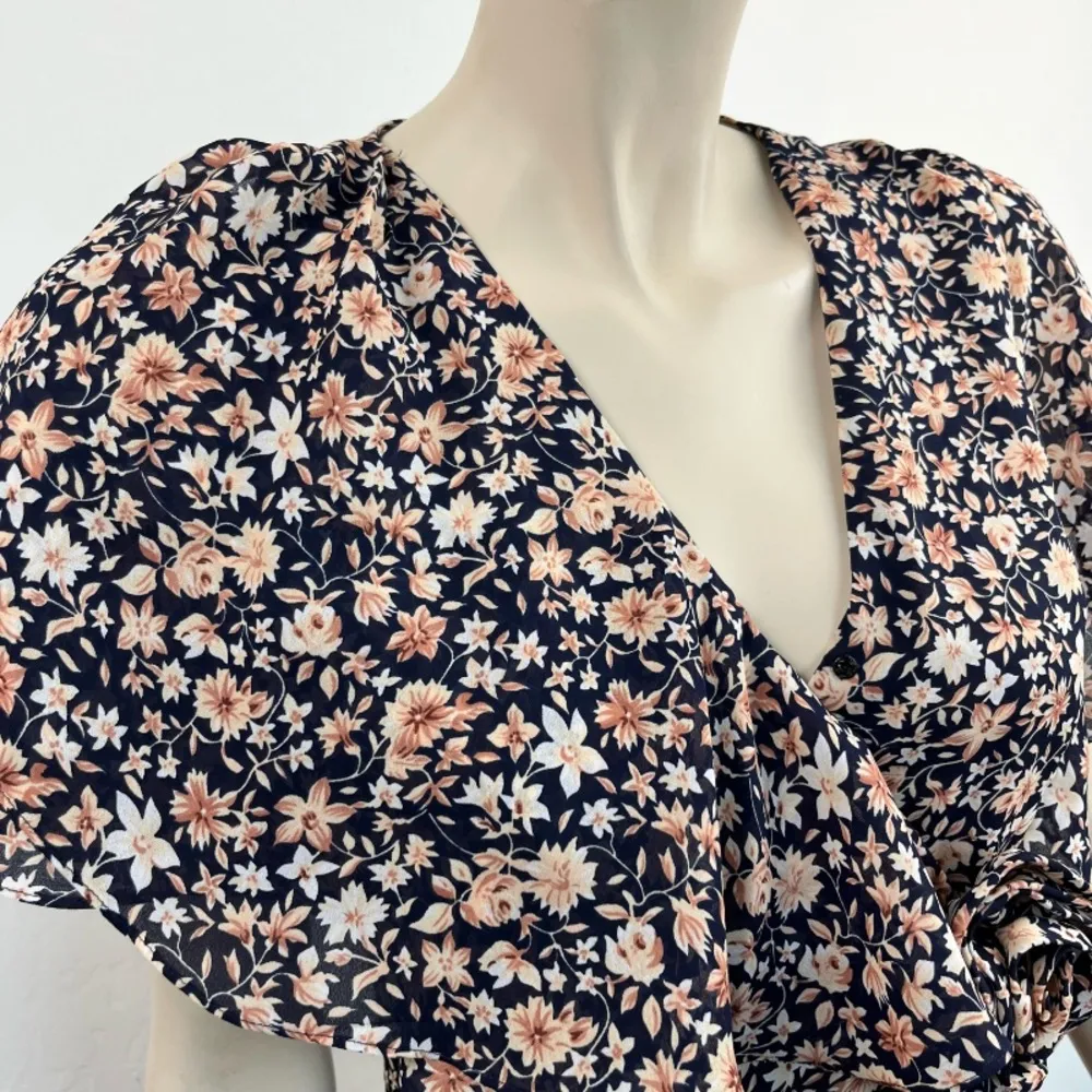 Vintage 1990s Karin‎ Stevens Floral Midi Dress - Image 4