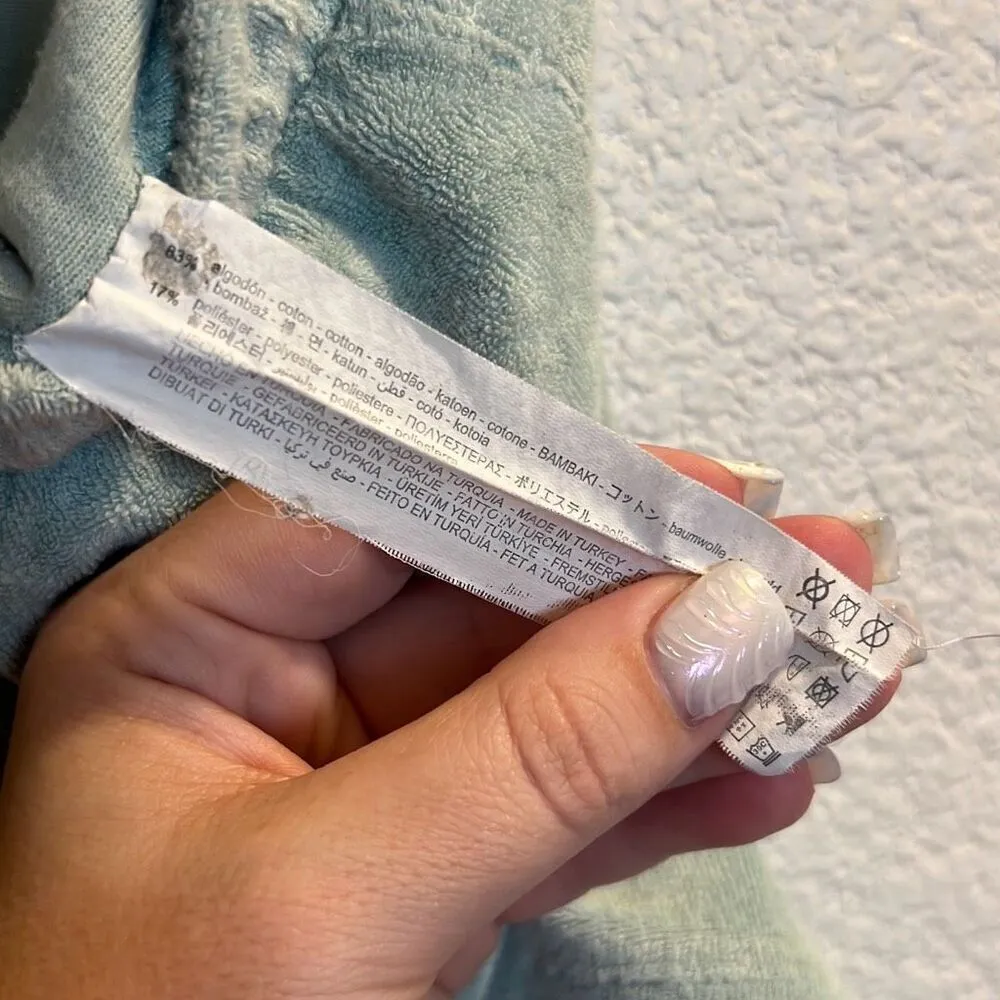 ✨ZARA Terry Cloth Teal Sz Large Shorts✨ - Image 7