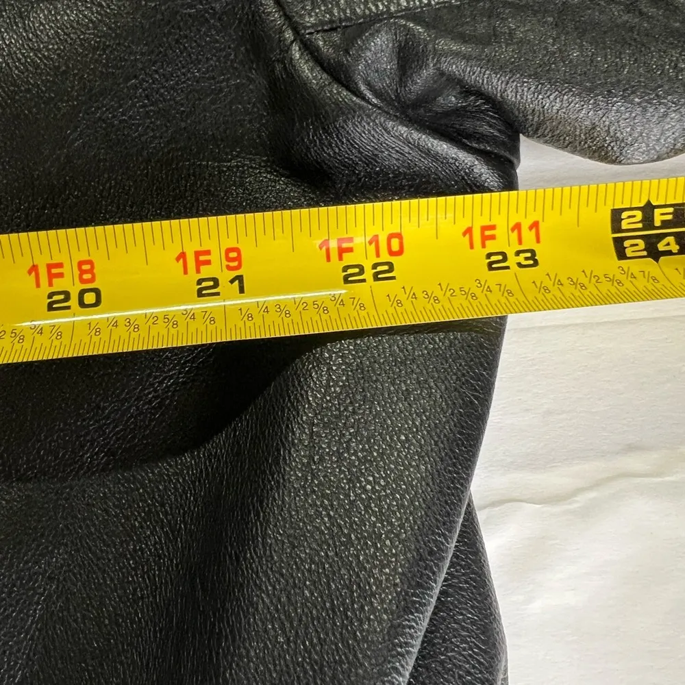 Paris Sport Club vintage genuine leather long trench coat L black 90’s retro 80s Size L - Image 6