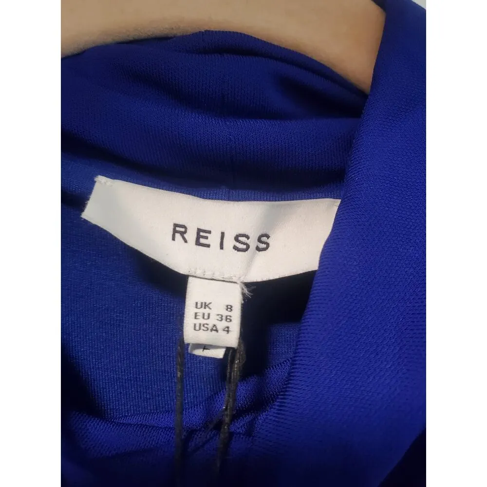 REISS Freya Twist Bodycon Dress in Cobalt Blue.a22 - Image 4