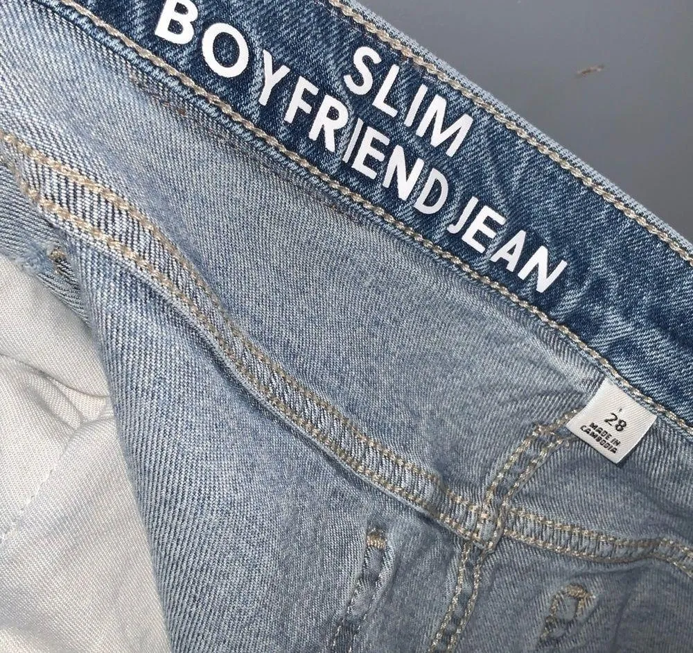 J Crew Slim Boyfriend Ripped Distressed Ankle Jeans In Tinted Indigo Wash 28 - Image 13