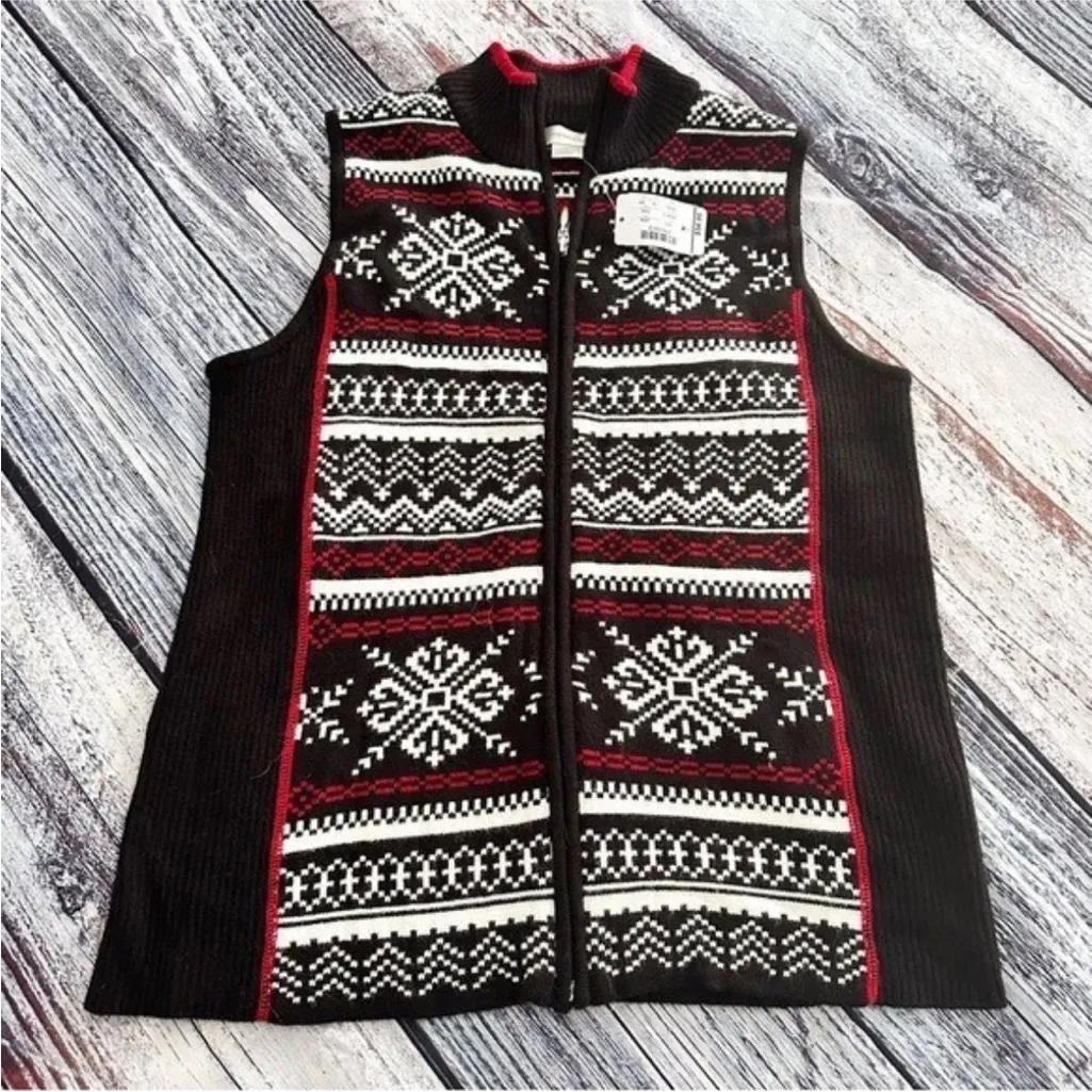 Christopher & Banks NWT Zip Up Knit Vest - Image 2