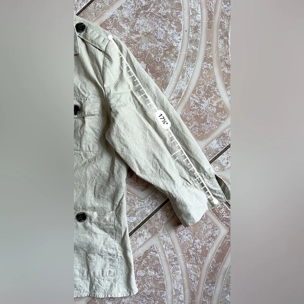 Selene Sport Cream Trench Coat with Belted Waist Size L - Image 13