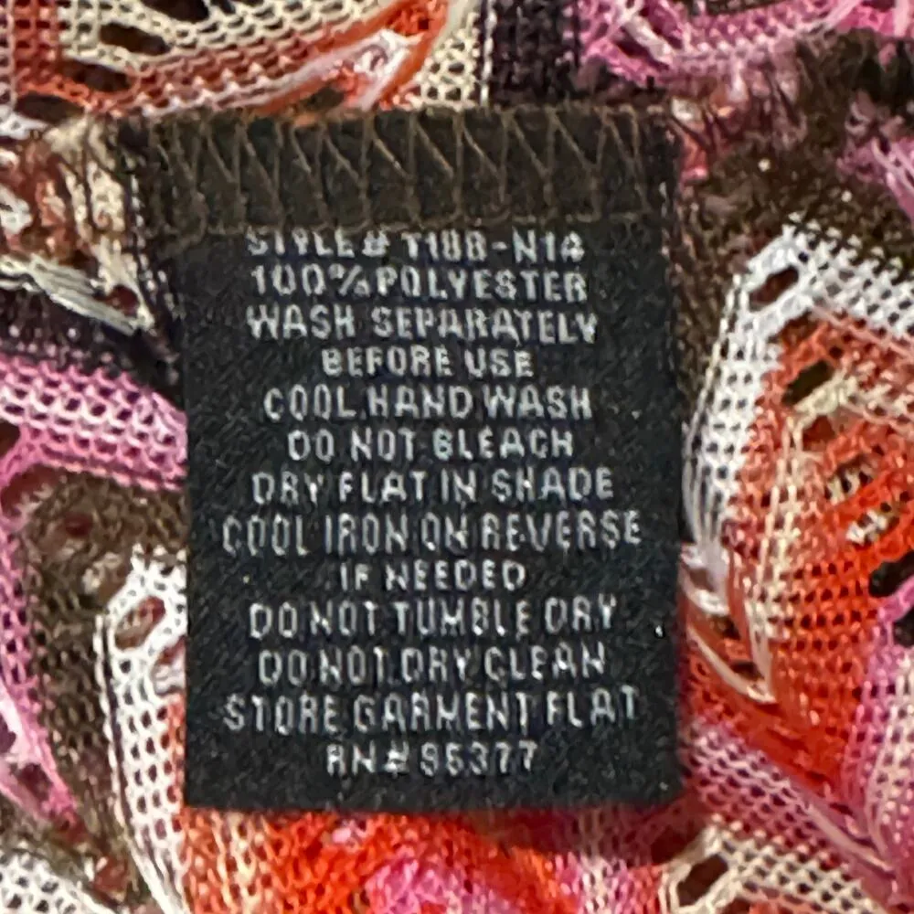 Sanctuary X-Small Poncho Top Oversized Dolman 3/4 Sleeve Semi-Sheer Tasseled - Image 11