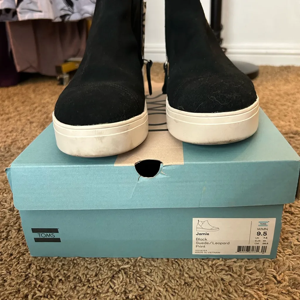 TOMS Black Jamie High-Top Sneakers - Image 2