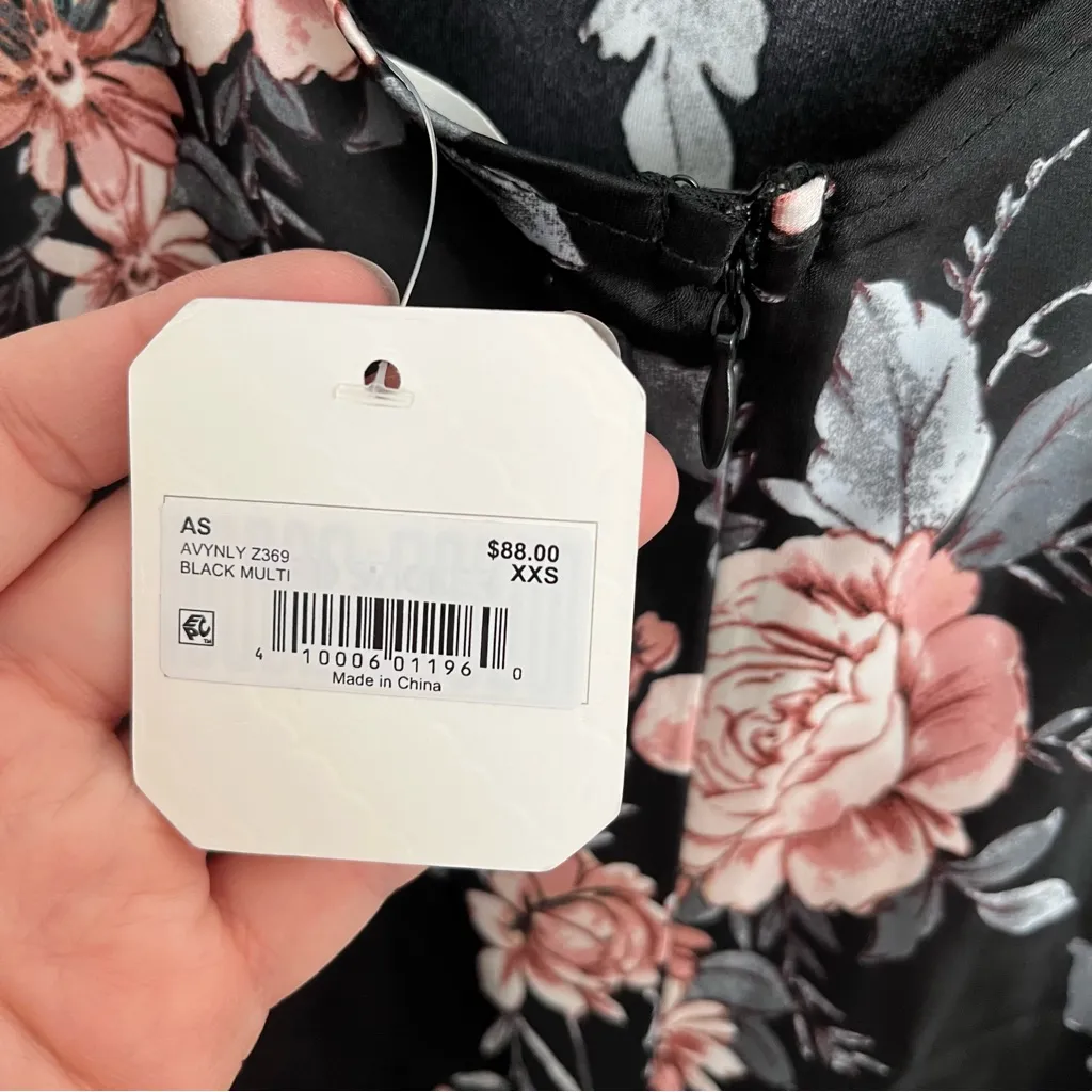 Altar’d State Black Floral Strapless Maxi Dress Size XXS NWT - Image 7