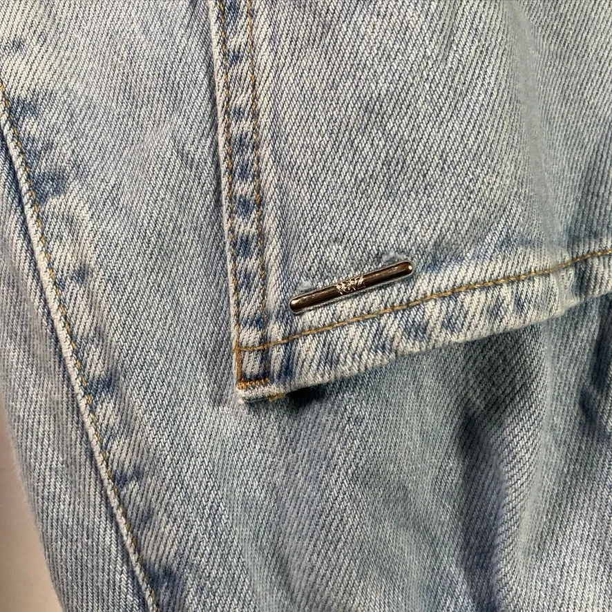 Zara Mom‎ Jeans Womens Size 6 Light Wash Denim Paper Bag Waist High Rise - Image 10