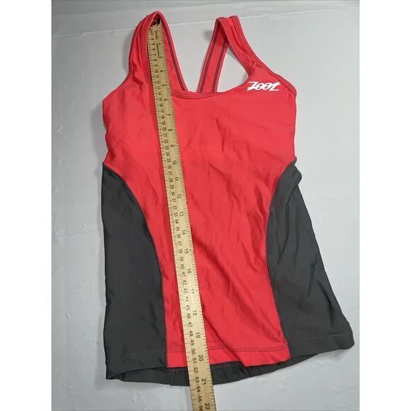 Zoot Sports Size XS Pink Grapefruit Performance Tri Racerback Tank‎ Shirt Top - Image 3
