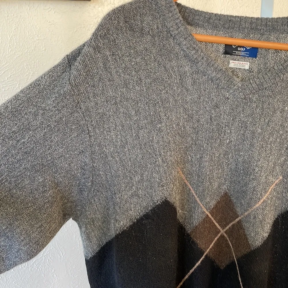 Callaway golf apparel made in Peru 100% links links alpaca sweater - Image 2