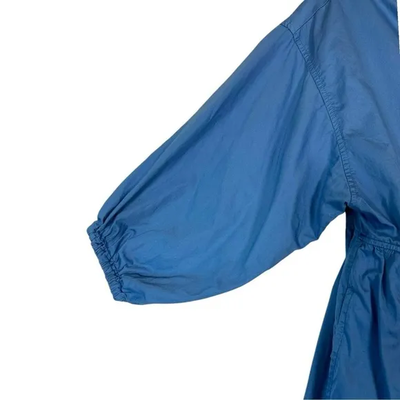 Sweet Baby Jaime Blue Tiered Wrap Dress 100% Cotton V‎ Neck 3/4 Sleeve Women's M Size M - Image 8